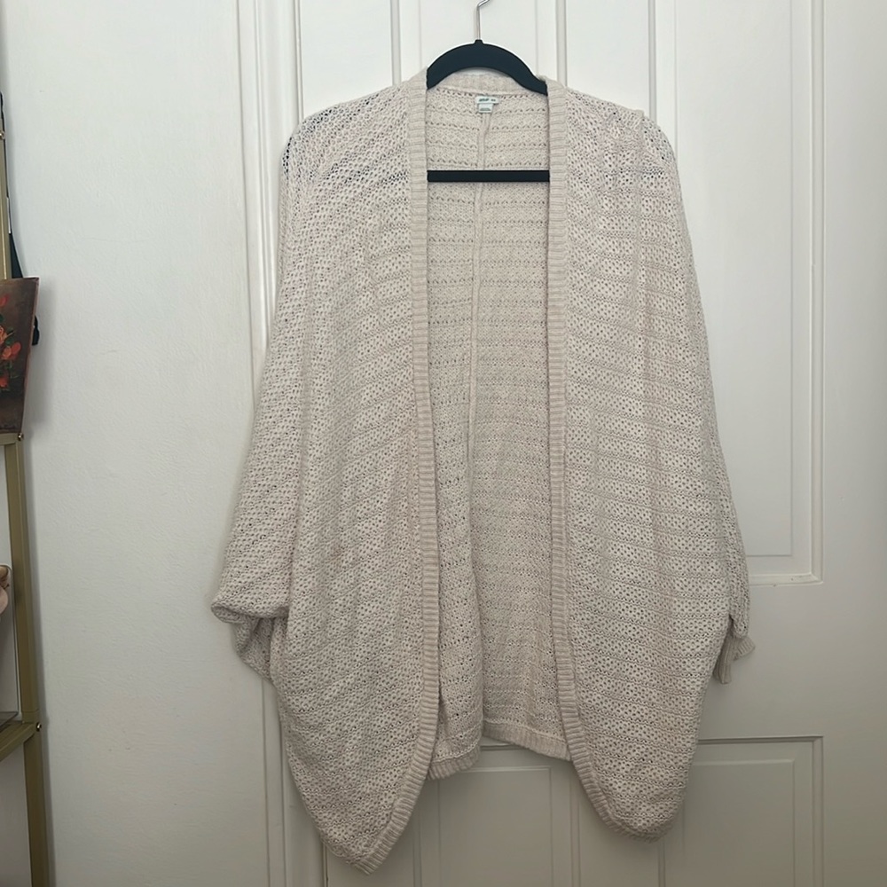 AERIE batwing knit cream cardigan
